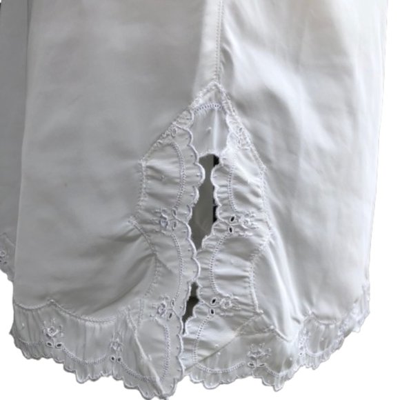 Vintage 50s BARBIZON Contura Tafredda Full Slip Dress Lingerie White Size 15 S/M - Picture 9 of 14